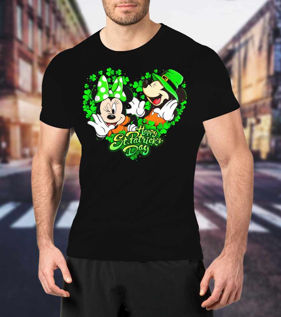 Happy St. Patrick's Day Mickey Minnie T-Shirt