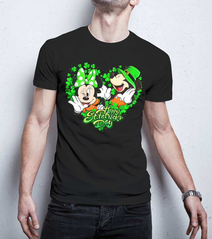 Happy St. Patrick's Day Mickey Minnie T-Shirt