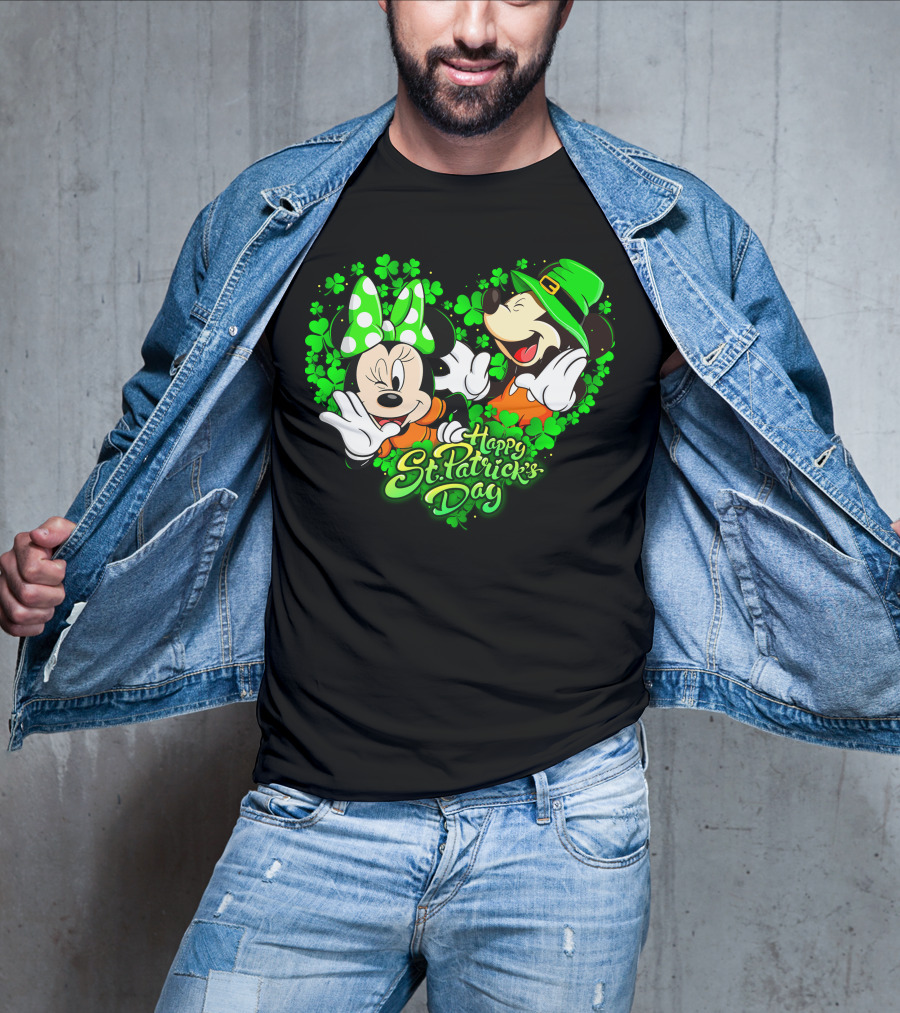 Happy St. Patrick's Day Mickey Minnie T-Shirt