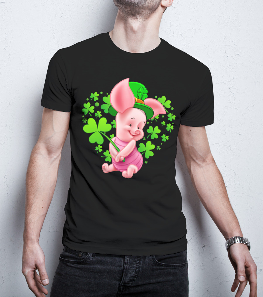 Piglet St. Patrick's Day Clover Celebration T-Shirt