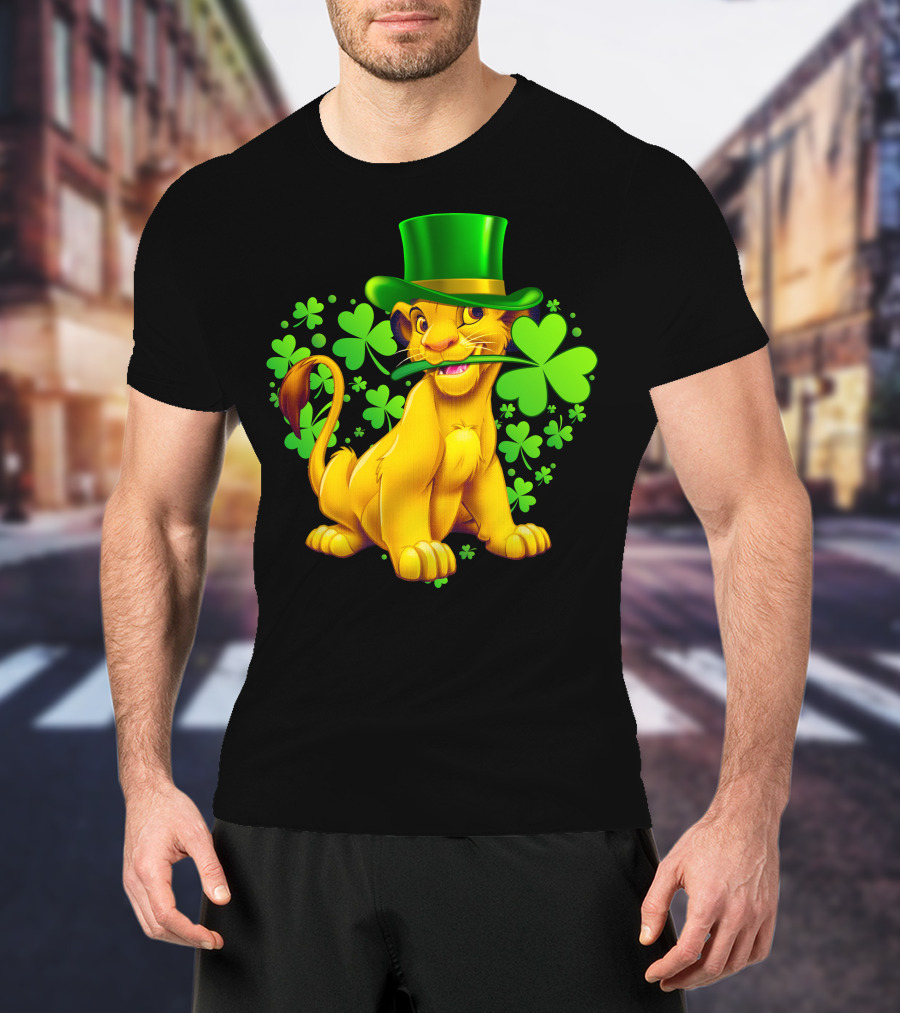Simba Green Hat Shamrock Heart T-Shirt