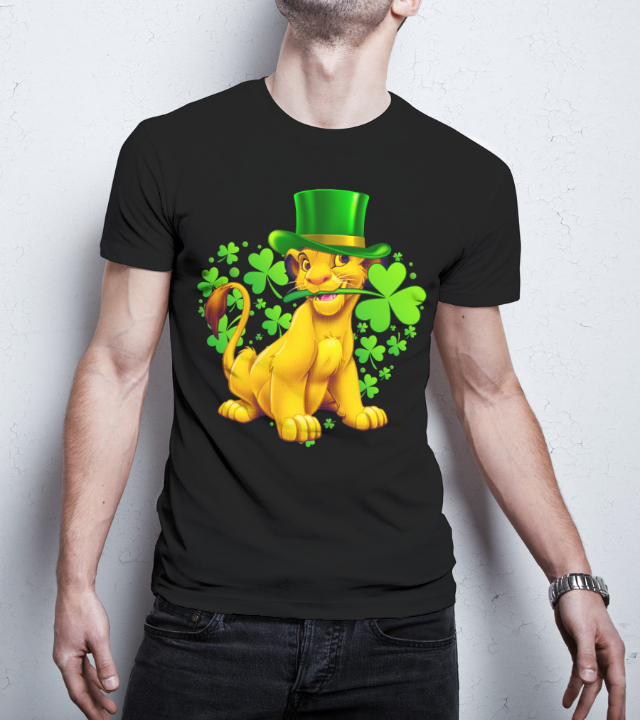 Simba Green Hat Shamrock Heart T-Shirt