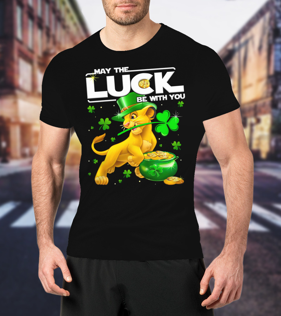 May The Luck Be With You Simba St Patrick's Day T-Shirt