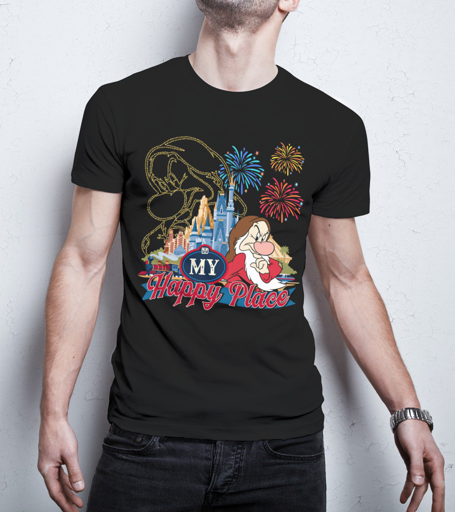 My Happy Place Grumpy Fireworks Castle T-Shirt