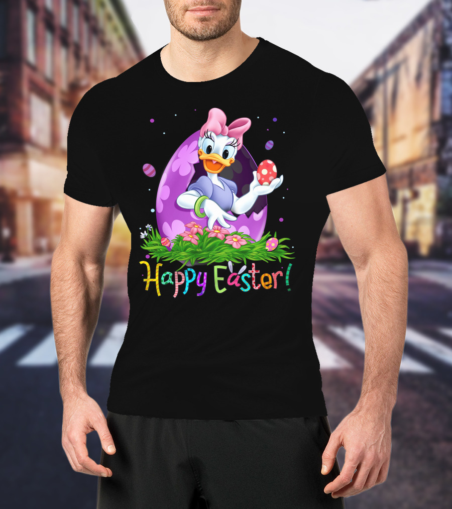 Happy Easter With Daisy Duck And Easter Egg Celebration T-Shirt