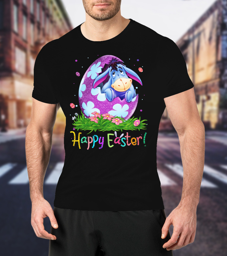 Eeyore Happy Easter Egg Floral T-Shirt