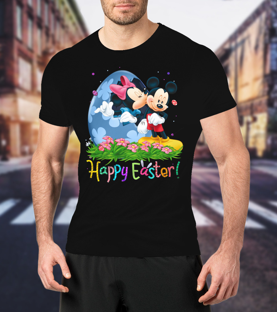 Happy Easter Mickey And Minnie T-Shirt