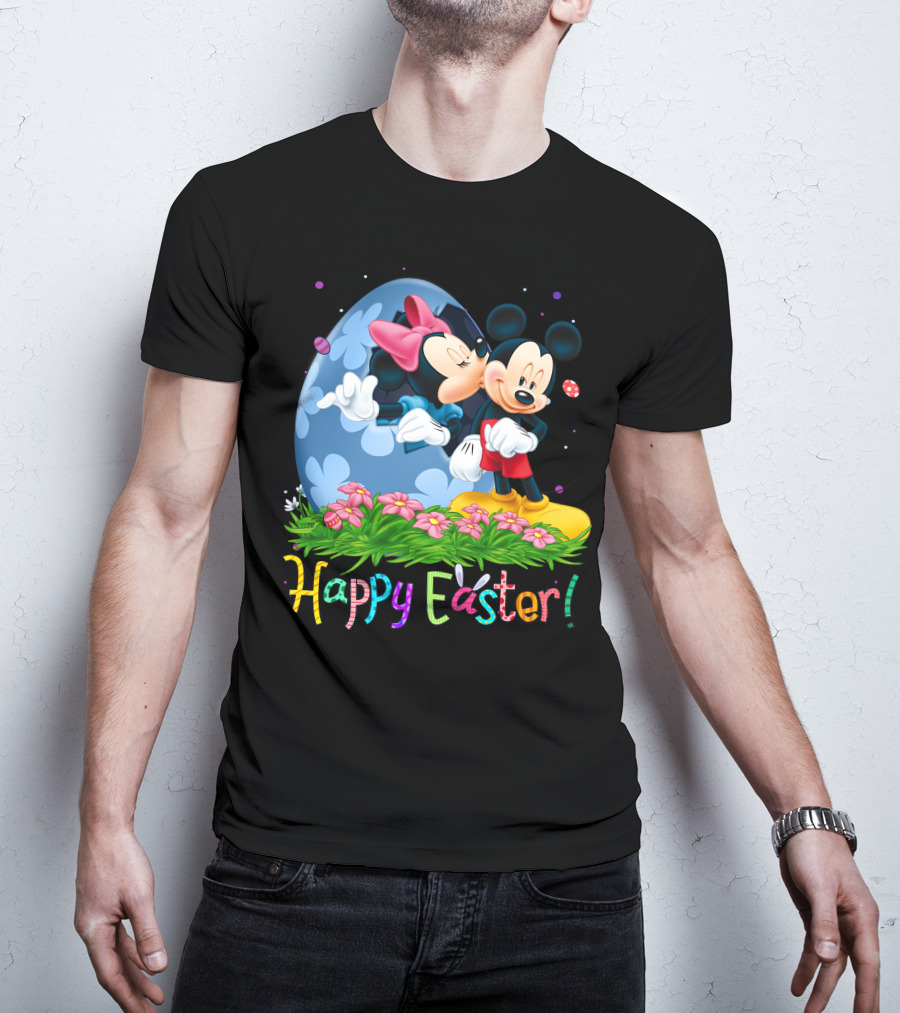 Happy Easter Mickey And Minnie T-Shirt