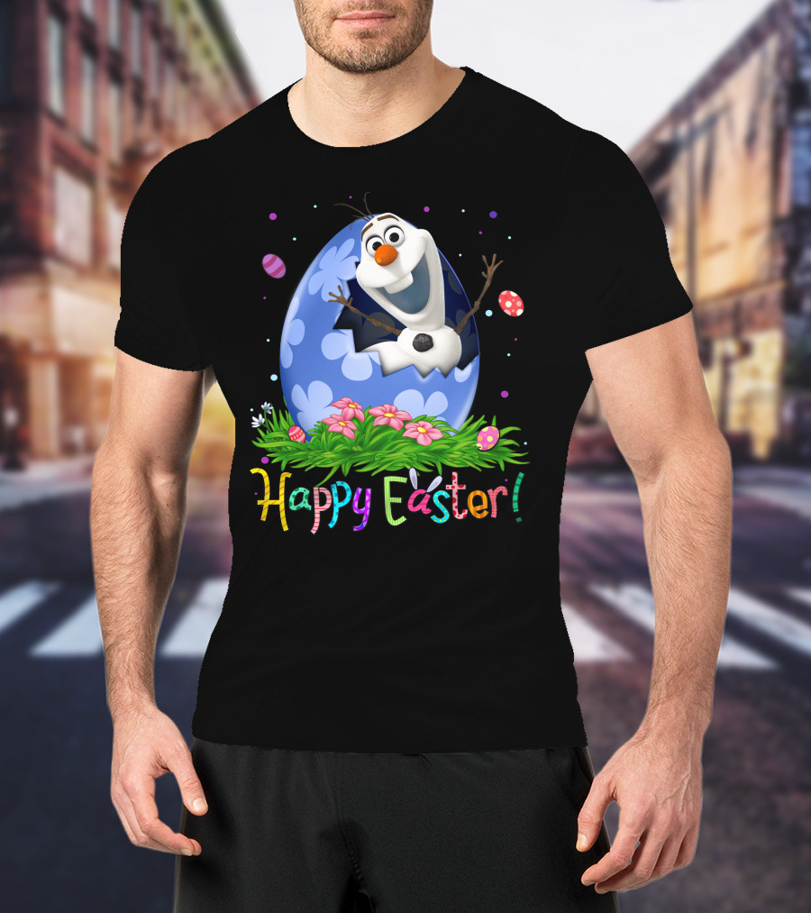 Happy Easter Olaf Egg Flowers T-Shirt