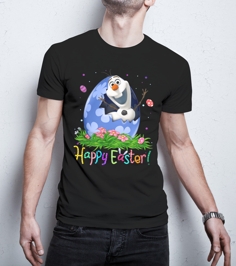 Happy Easter Olaf Egg Flowers T-Shirt