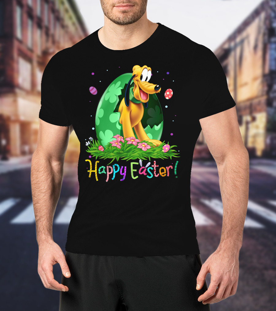 Happy Easter Pluto Disney Easter Egg Hunt T-Shirt