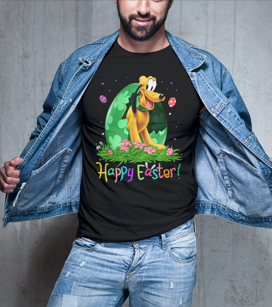 Happy Easter Pluto Disney Easter Egg Hunt T-Shirt