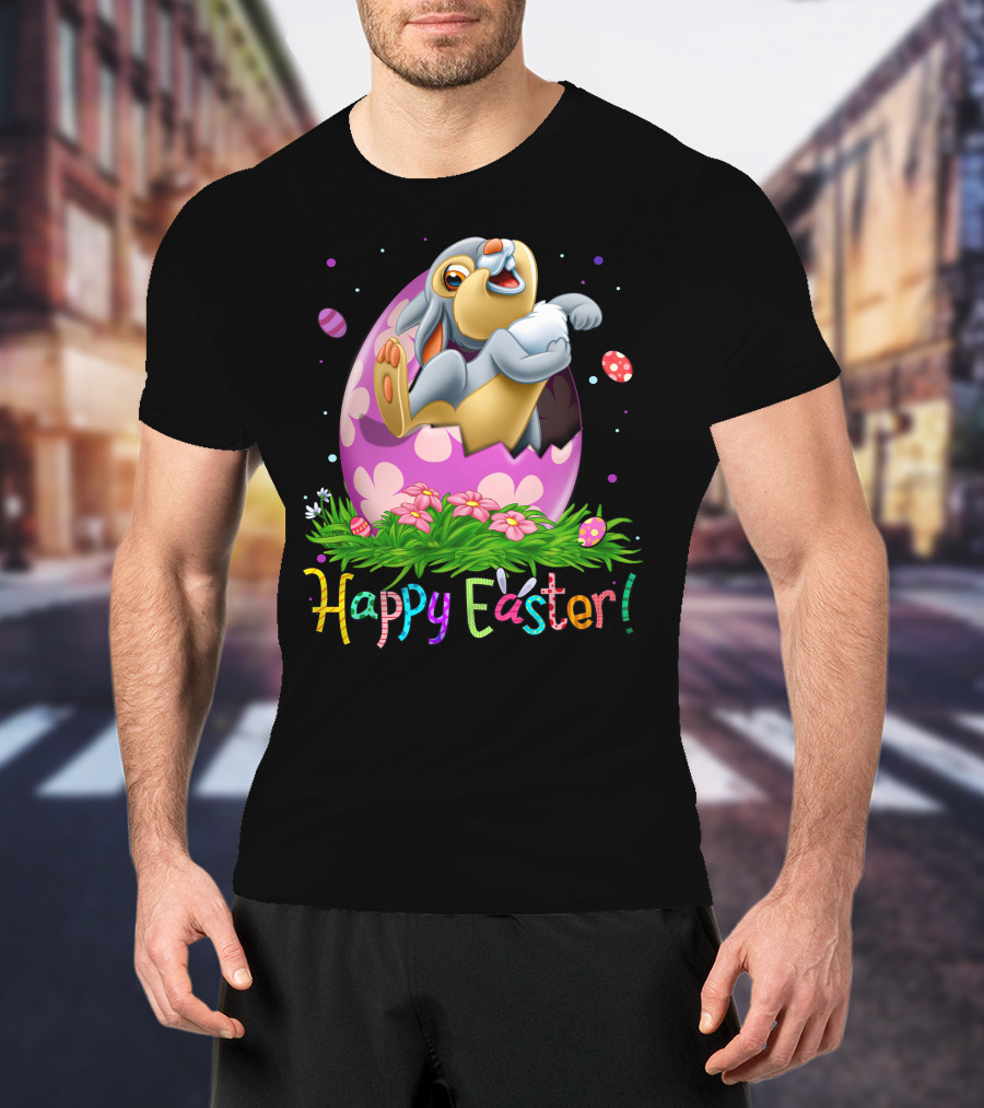 Happy Easter Thumper Easter Egg Rabbit T-Shirt