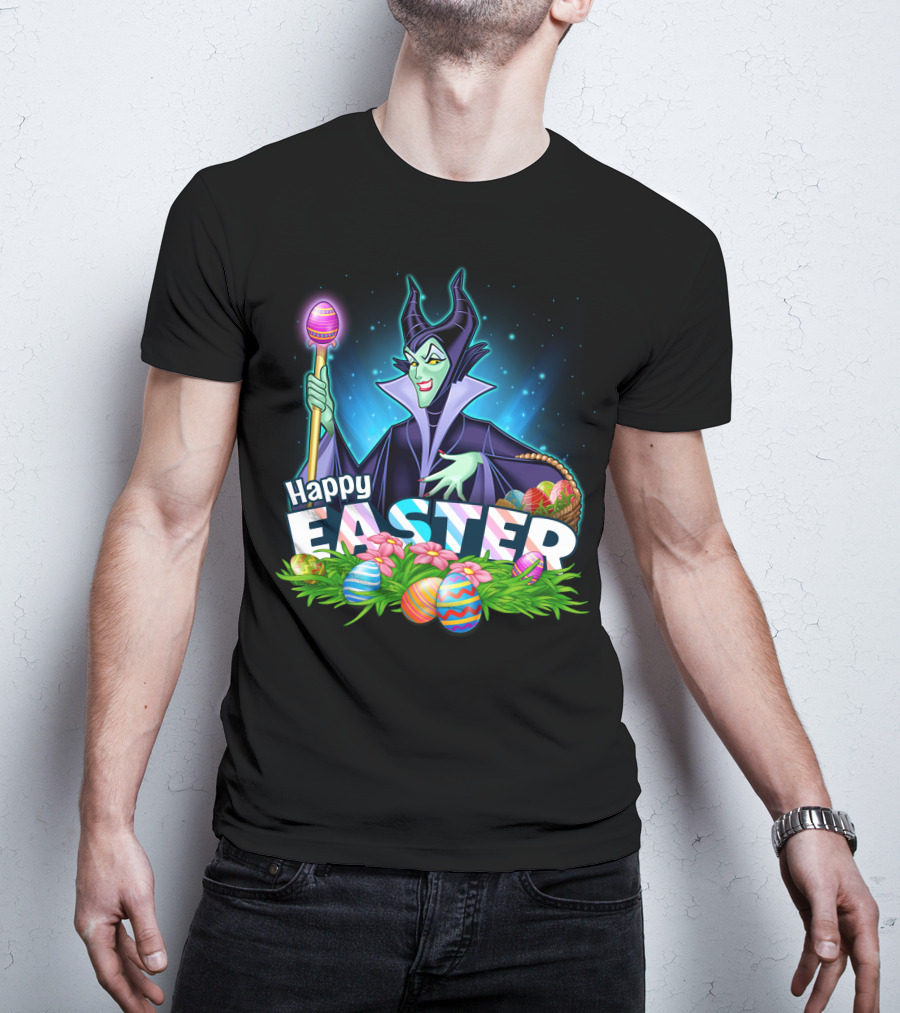 Maleficent Happy Easter Basket And Eggs T-Shirt