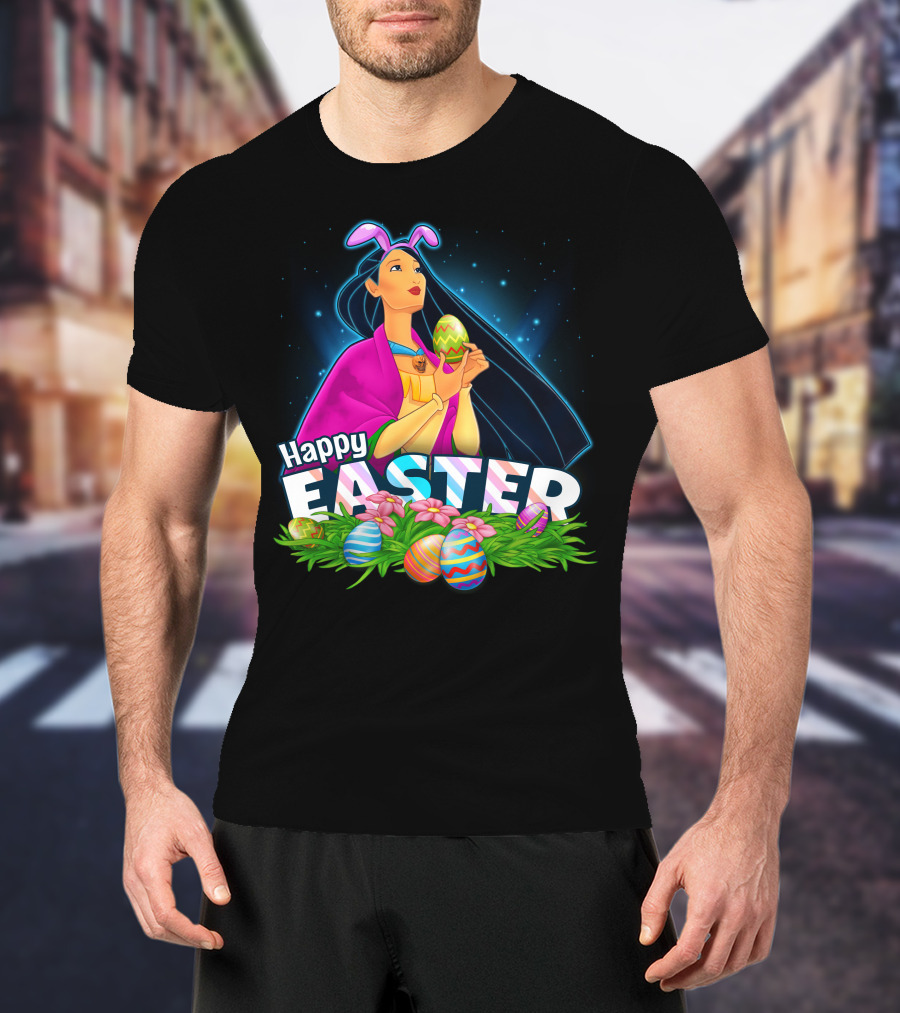 POCAHONTAS Happy Easter Bunny Ears And Eggs T-Shirt