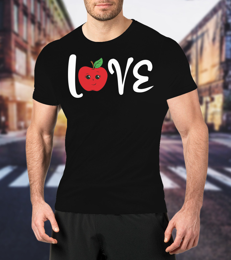 Love Cute Apple Emoji T-Shirt