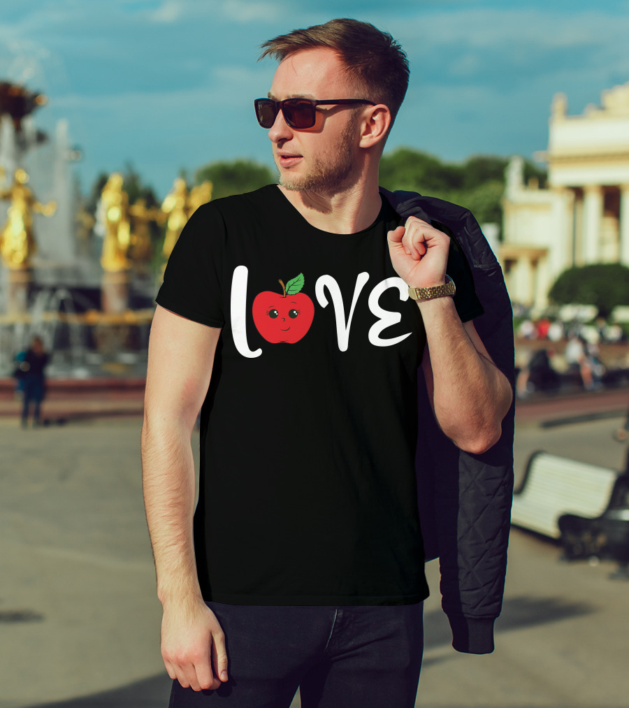 Love Cute Apple Emoji T-Shirt