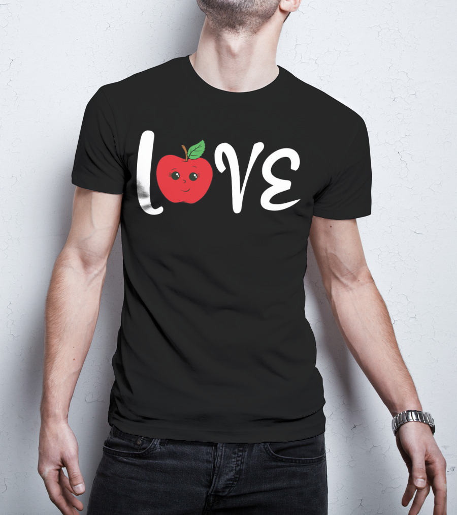 Love Cute Apple Emoji T-Shirt