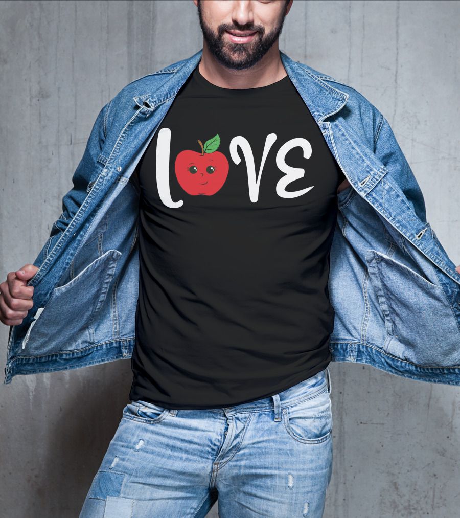 Love Cute Apple Emoji T-Shirt