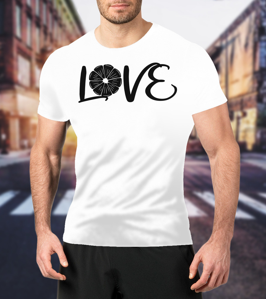 LOVE LEMON Sliced Citrus Typography T-Shirt