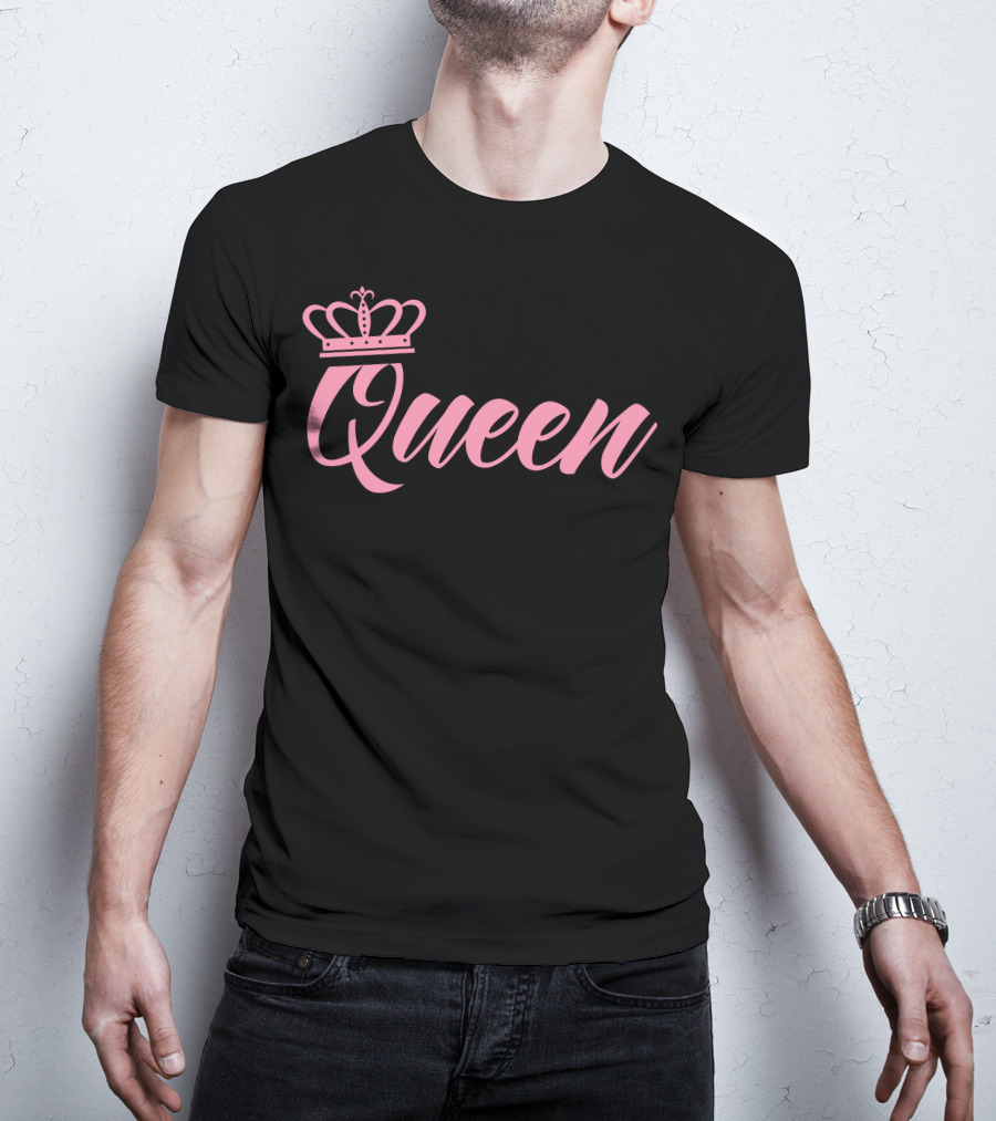 Queen Pink Crown Script T-Shirt