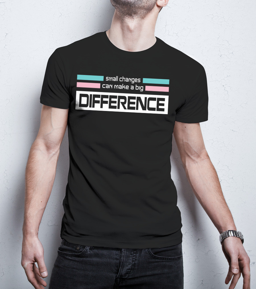 Small Changes Can Make A Big Difference Pastel Stripes T-Shirt