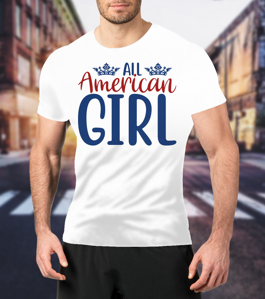 All American Girl With Crown Elements T-Shirt
