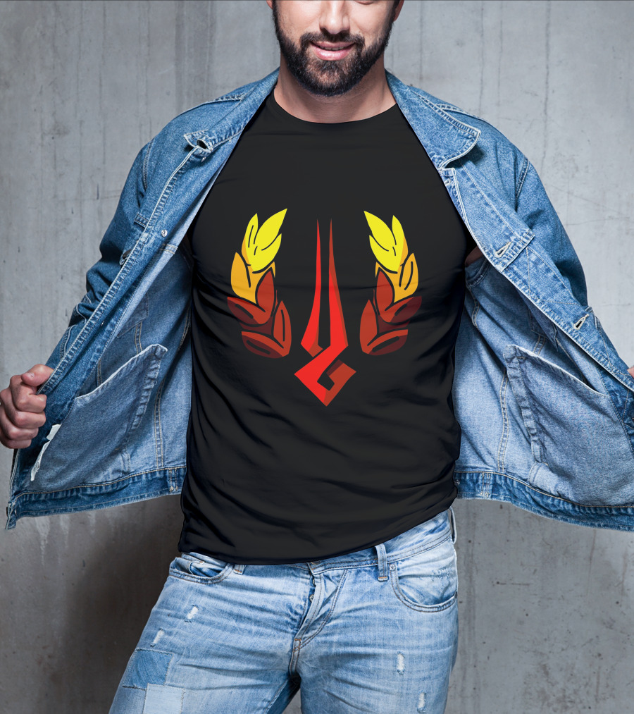 Hades Zagreus Icon With Red Laurel Symbols T-Shirt