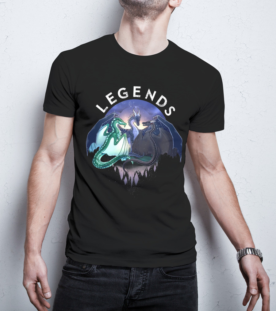 Wings Of Fire Legends Dragons Under Starry Sky T-Shirt