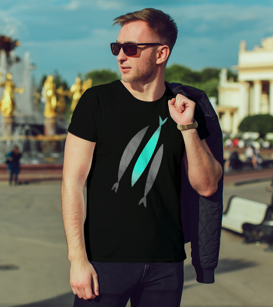 Three Fish Minimalist Abstract Trio T-Shirt