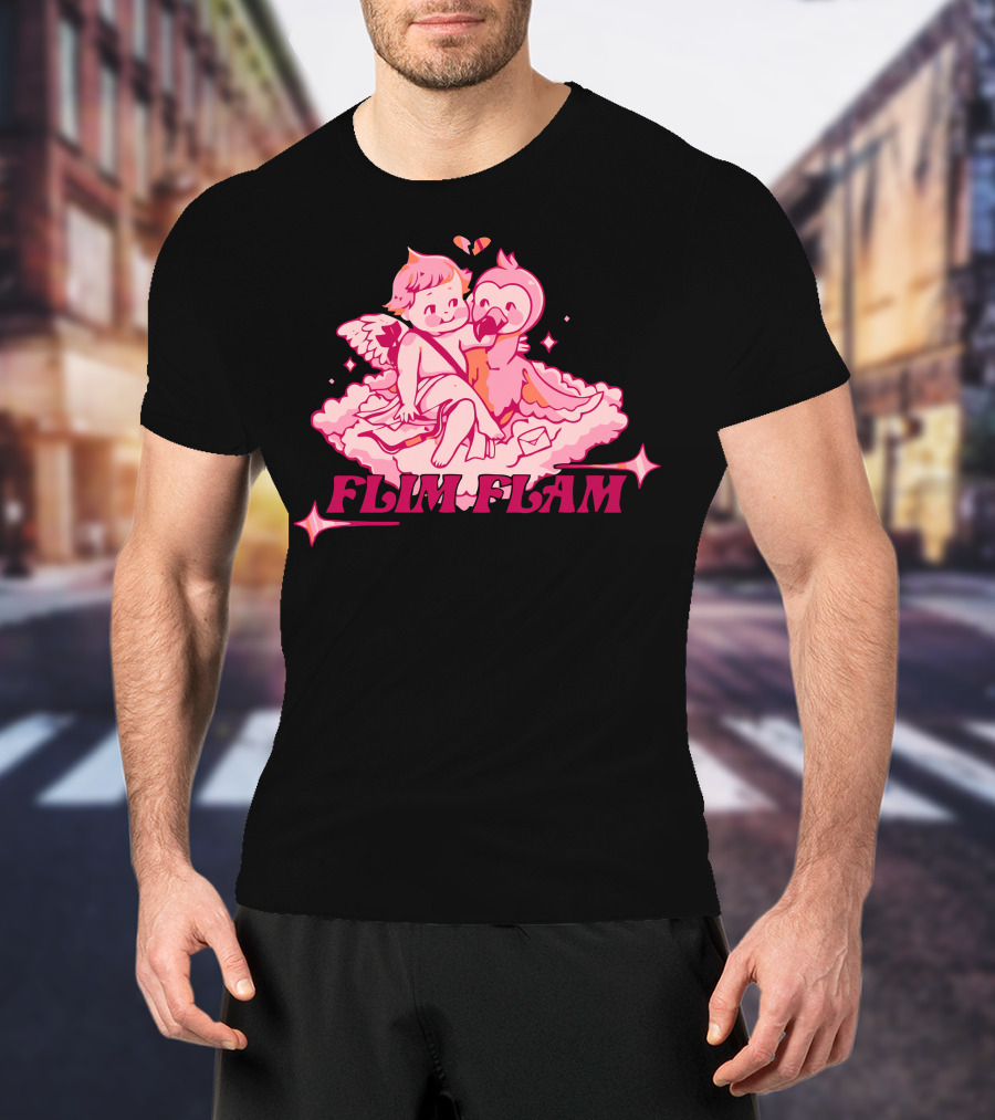 Flim Flam Cupid Flamingo T-Shirt