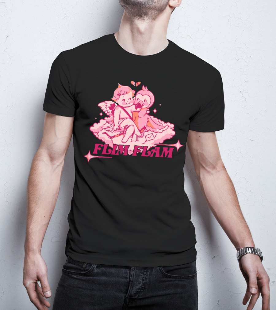 Flim Flam Cupid Flamingo T-Shirt