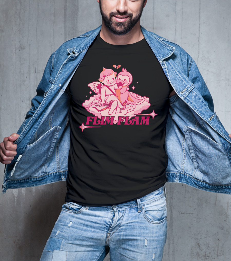 Flim Flam Cupid Flamingo T-Shirt