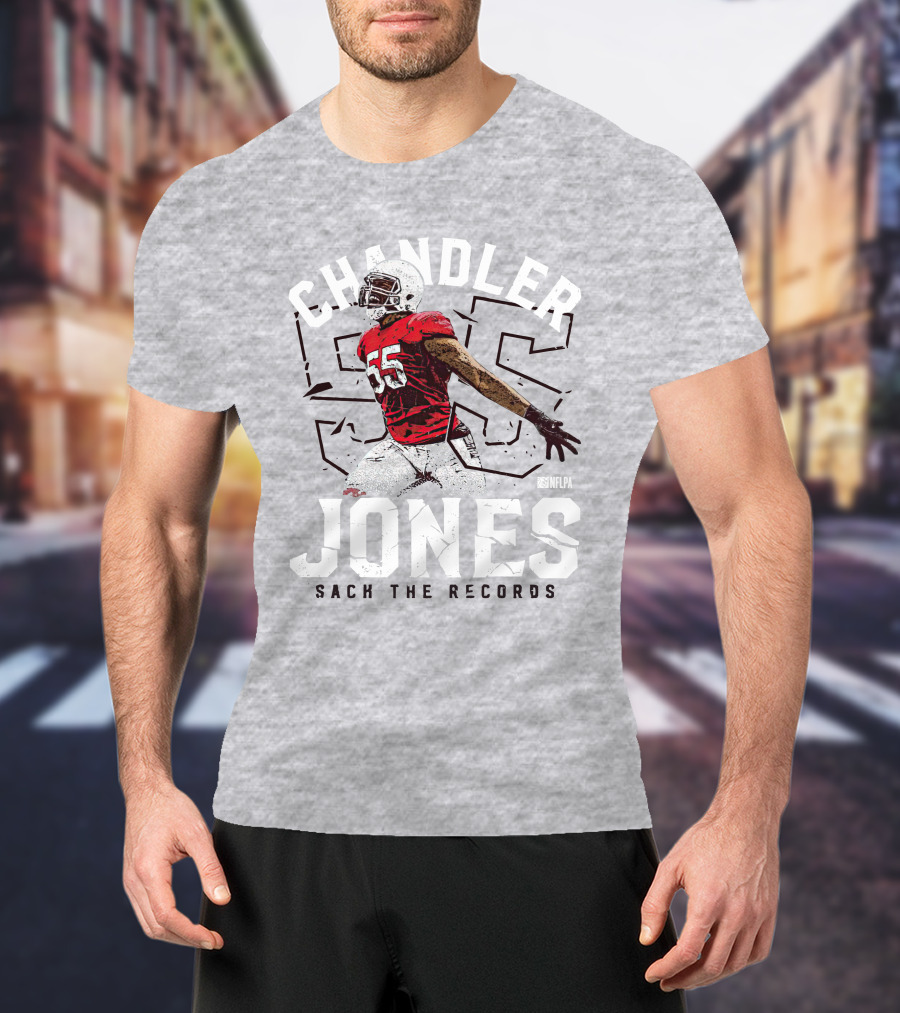 Chandler Jones 55 NFLPA Sack The Records T-Shirt