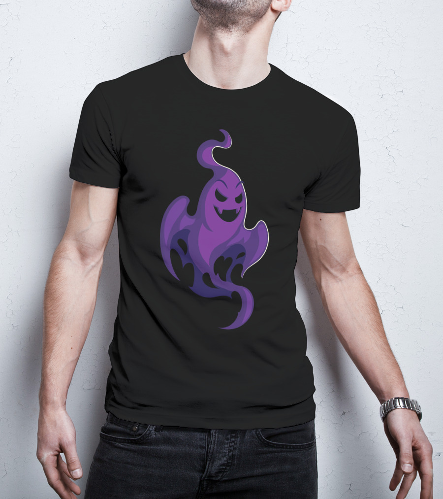 Funny Purple Ghost For Halloween T-Shirt