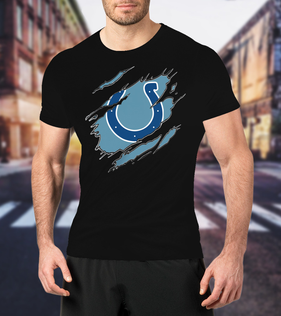 Indianapolis Colts Horseshoe Logo Claw Marks T-Shirt