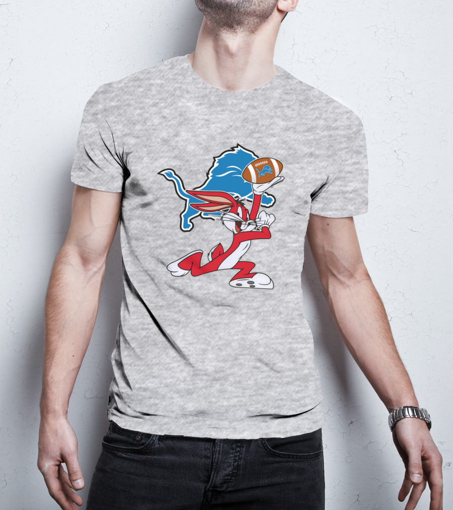 Detroit Lions Bunny Chiefs Football Crossover T-Shirt
