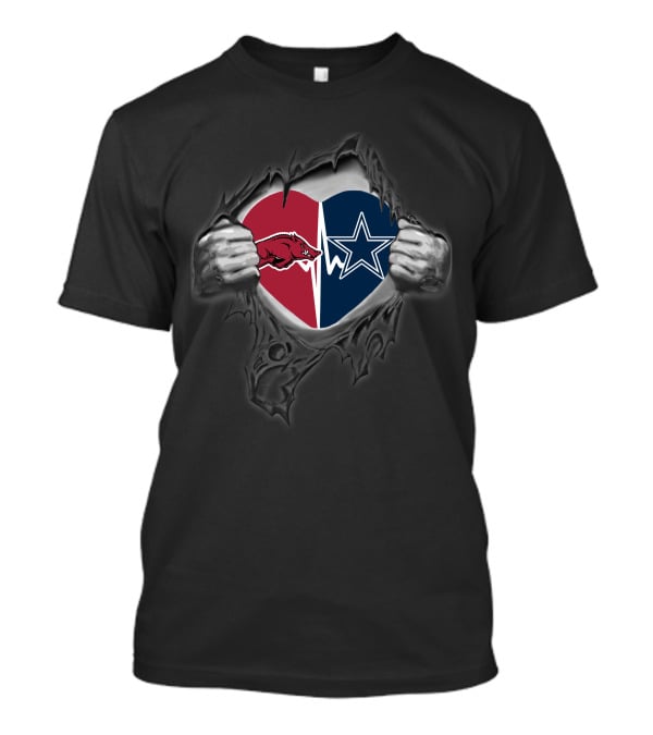 Cowboys Razorbacks Heart Arkansas T-Shirt