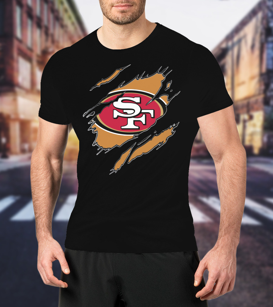 San Francisco 49ers Sf Logo Claw Rip T-Shirt