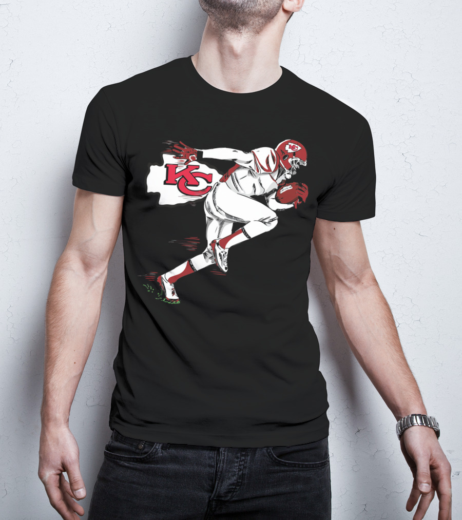 Kansas City Chiefs KC Football Player Action T-Shirt