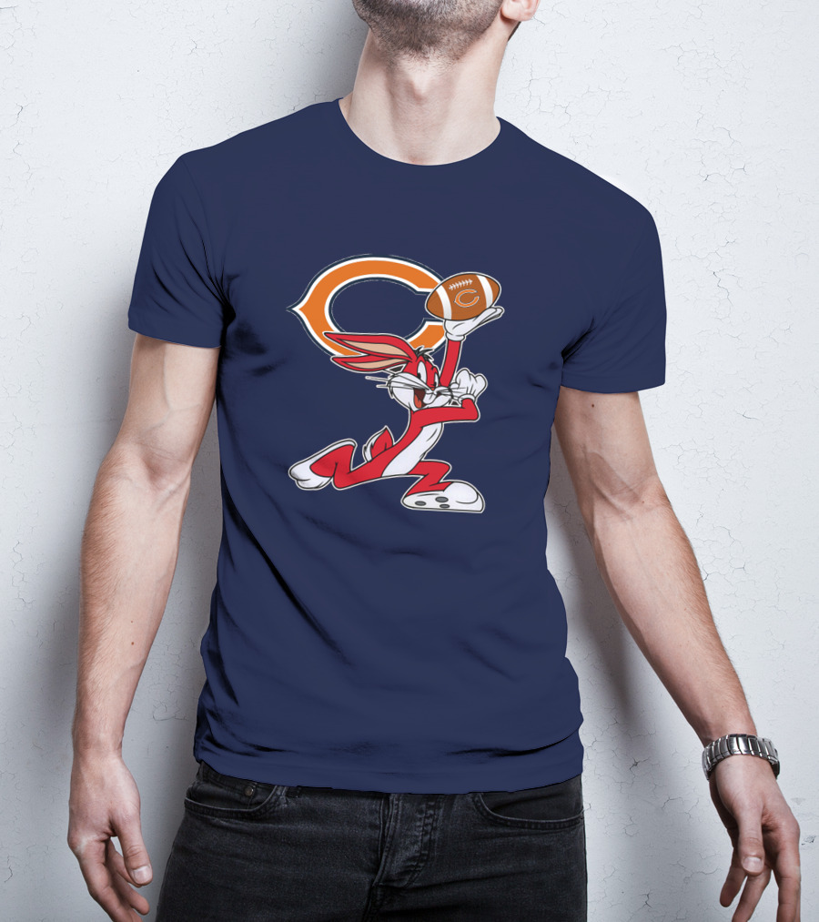 Chicago Bears Bugs Bunny Chiefs Football T-Shirt
