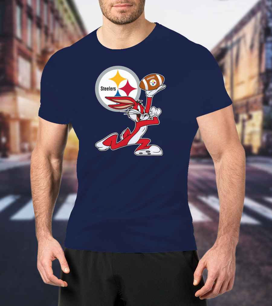 Pittsburgh Steelers Bunny Football T-Shirt