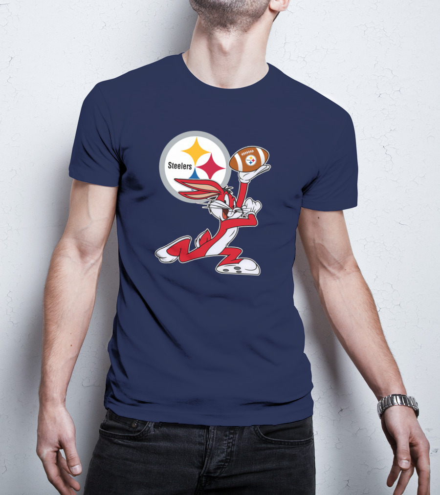 Pittsburgh Steelers Bunny Football T-Shirt