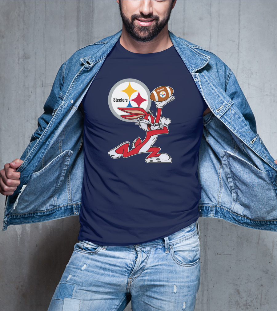 Pittsburgh Steelers Bunny Football T-Shirt