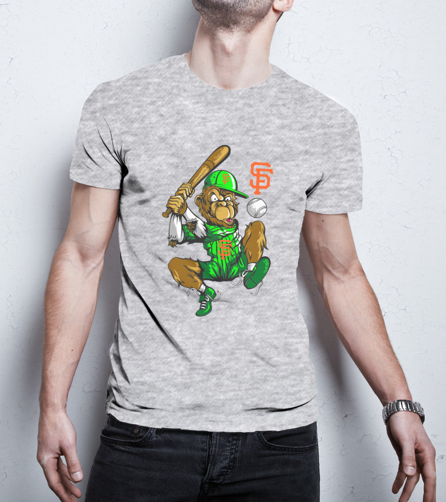San Francisco Giants Sf Baseball Monkey Home Run T-Shirt