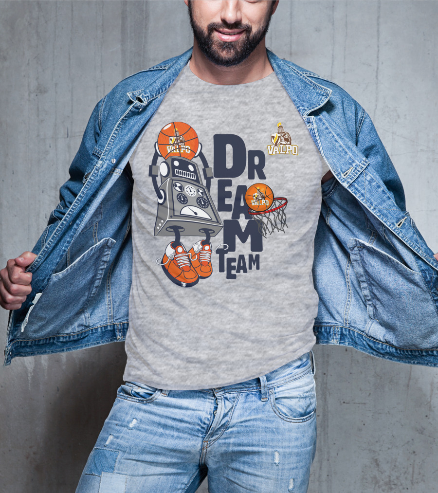 Valpo Basketball Robot Dream Team Knight T-Shirt