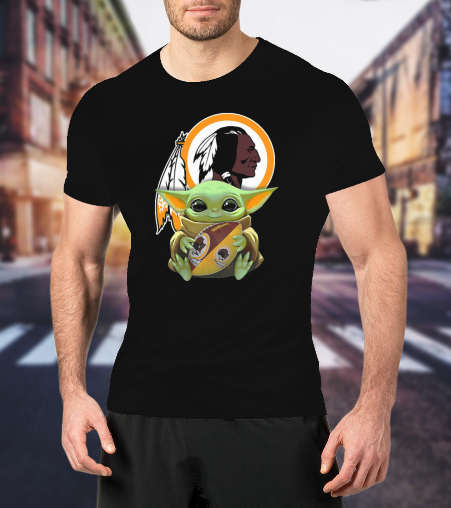 Washington Redskins Baby Yoda Football Team T-Shirt