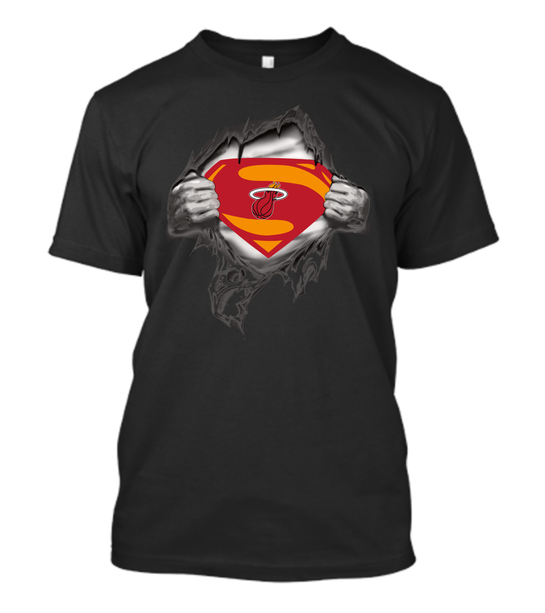 Miami Heat Superman Logo Transformation T-Shirt