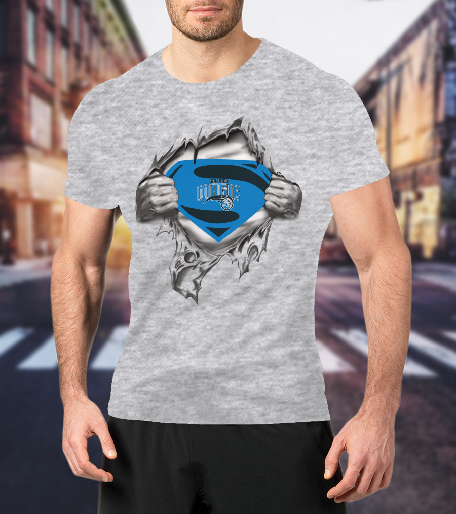 Superman Rip Open Shirt Orlando Magic Basketball T-Shirt