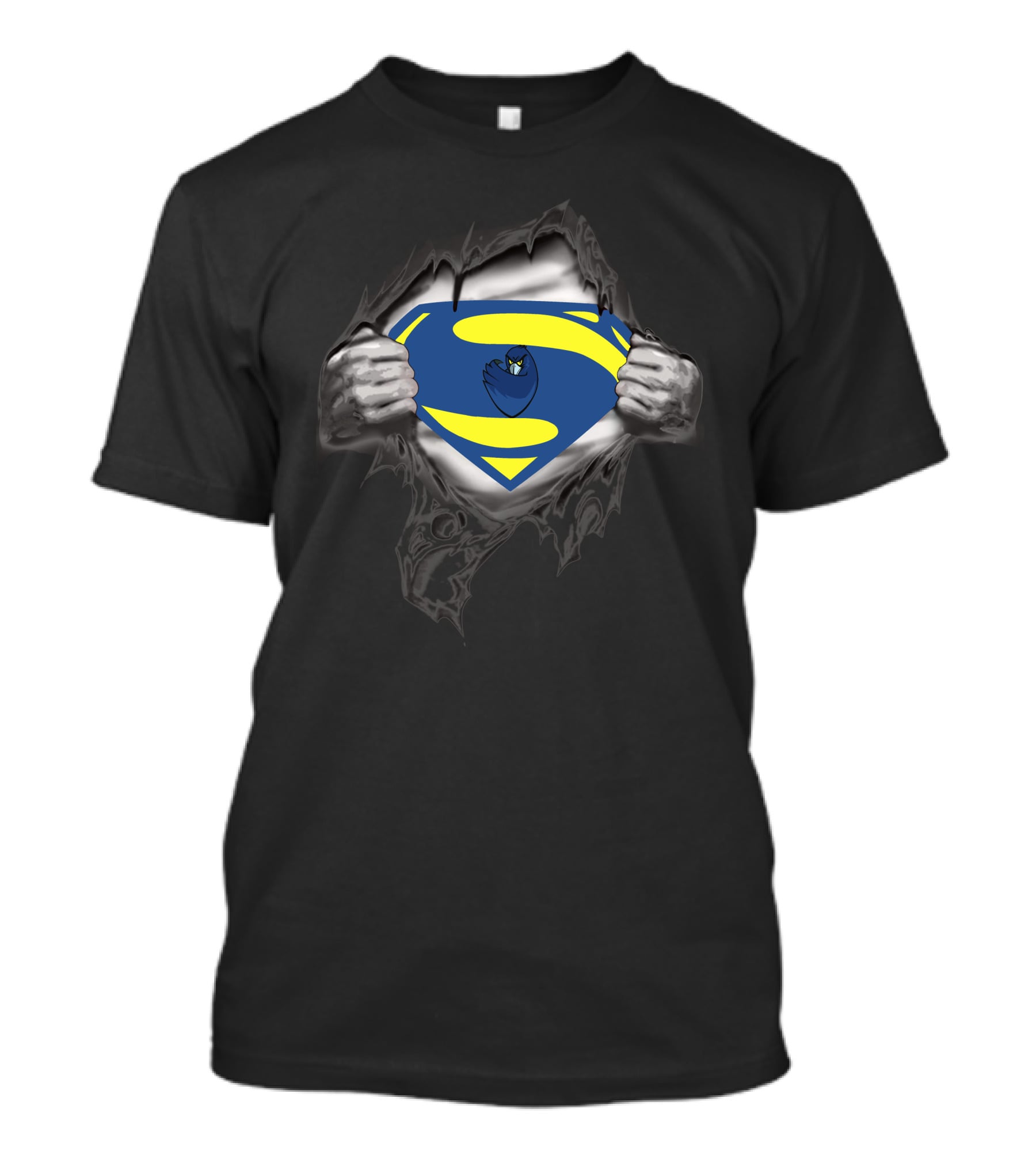 Superman Monmouth University Hawk Emblem T-Shirt